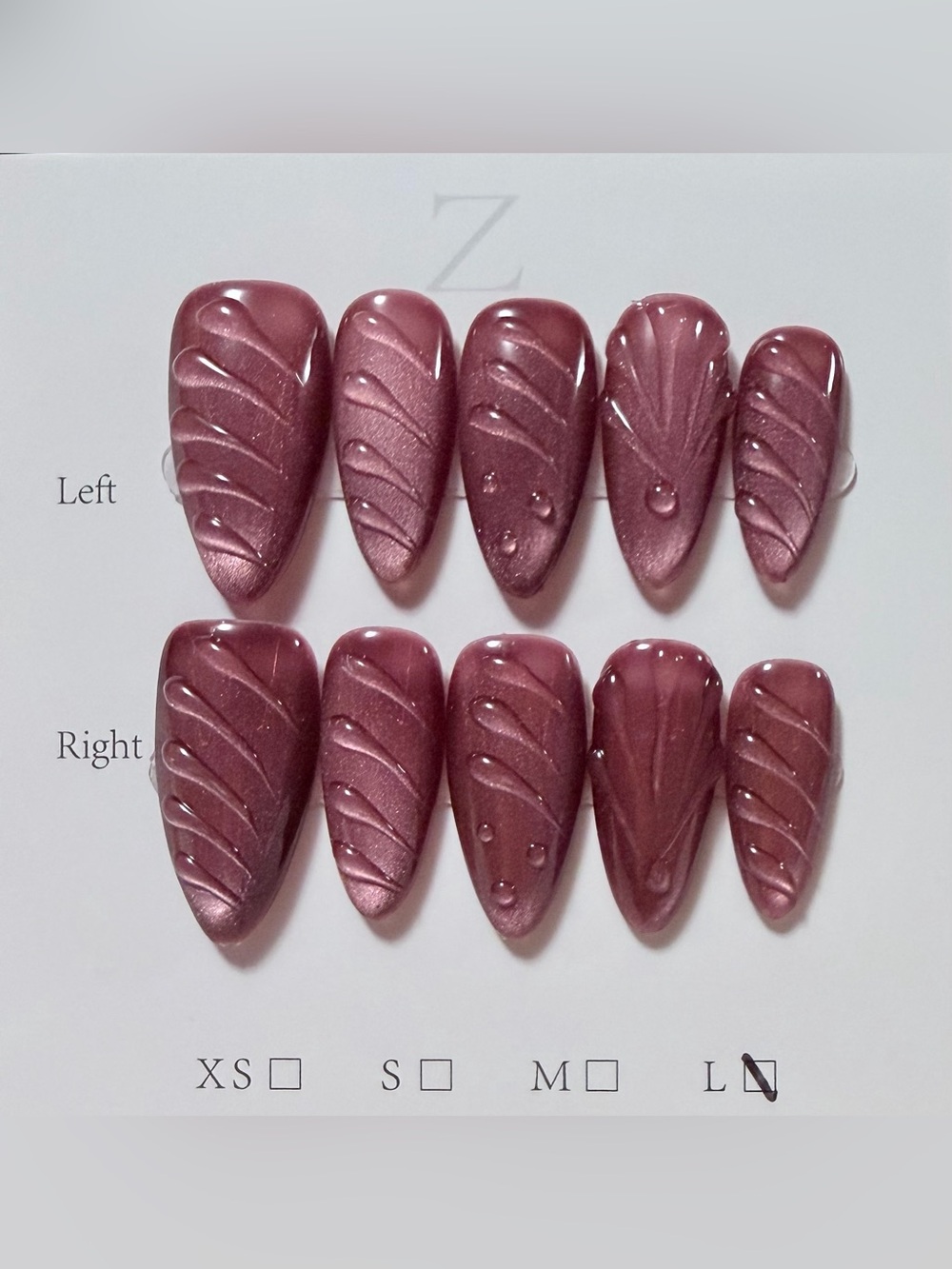 Nude Rose Metallic Press-On Nails - Women Makeup